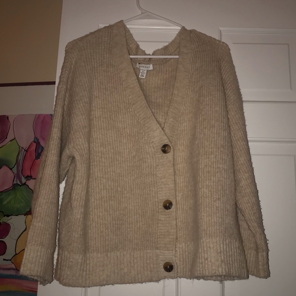 Topshop tan oversized sweater !!